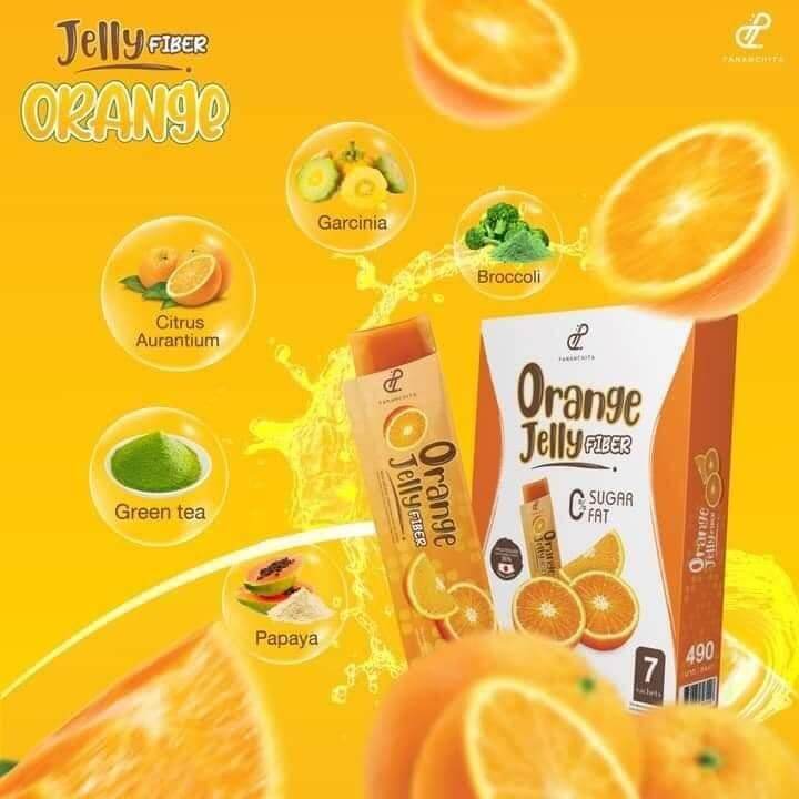 orange-jelly-fiber-ส้ม-เจลลี่-ไฟเบอร์-ปนันชิตา-เจลลี่ไฟเบอร์ส้ม-1กล่อง7ซอง
