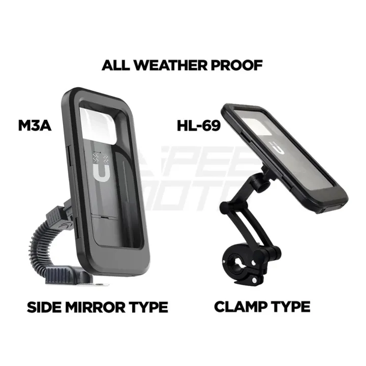 360° Adjustable HL69 and M3A Waterproof Phone Holder for Bicycles and