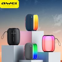 Awei Y525 Bluetooth 5.3 Speaker Portable TWS Hifi Wireless Speaker USB Outdoor Mini Loudspeaker Music RGB Light Playback