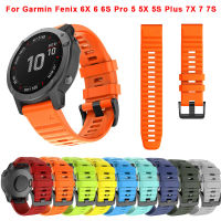 สายรัดสายนาฬิกาซิลิโคน20 22 26มม. สำหรับ Garmin Fenix 7X 7 7 7S 6X 6 6S Pro 5 5X 5S Plus สายรัดข้อมือสายรัดข้อมือนาฬิกาอัจฉริยะใส่ง่าย