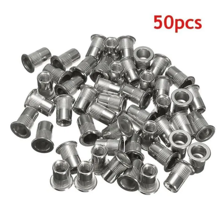 50-pcs-304-nutsert-flat-head-insert-stainless-rivet-steel