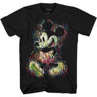 เสื้อยืดลำลองฤดูร้อน ผ้าฝ้าย 100%เสื้อยืดผู้ชายและผู้หญิง Disney Mickey Mouse 90s Nostalgia Clic Retro Vintage Disneyland World Funny Humor