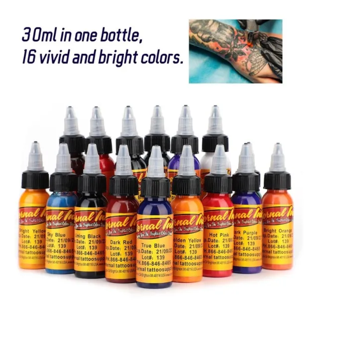 【Manila Ready Stock】Beauty One 16 Colors Professional Tattoo Ink Set