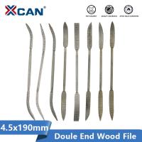 XCAN Wood Riffler File Set 8PCS 4.5x190mm Double Ended Burrs For Woodworking Carving Hand Tools Needle File