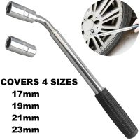 17/19/21/23Mm 2 End L Type Socket Wrench Crowbar Tire Wheel Lug Nut Wrench Hex Key Socket Spanner Tool Car Tyre Removal Tool