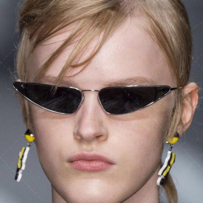 New Retro Cat Eye Sunglasses Women Yellow Red Lens Sun Glasses Fashion Weight Sunglass for Women Vintage Metal Eyewear