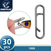 DNDYUJU 30pcs Fishing Interlock Nice Snap Fast Clips Stainless Steel Fishing Barrel Swivel Lure Hook Connector Accessories Pesca Accessories