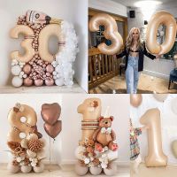 【DT】hot！ 32Inches 1-9 Number Balloons Decortaion Boy Pink Baby Shower Decorations Birthdy Supplies