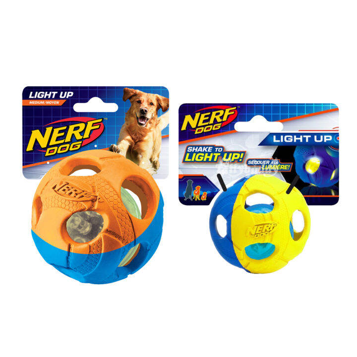 nerf-dog-เนิร์ฟด็อก-led-bash-ball-ของเล่นสุนัข-บอลยางสองลูกซ้อน-ขนาด-2-5-และ-3-5-นิ้ว