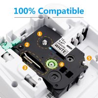 +【； Aken Compatible 12Mm Multicolor Tze 231 Label Tape For Brother P-Touch Labeling Maker Laminated Rions For PT-D210 D400 Printer