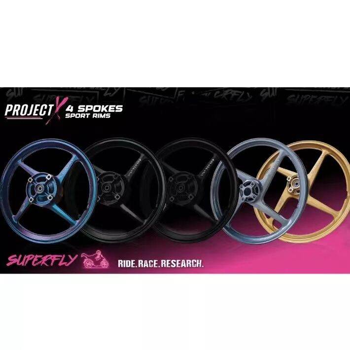 Superfly Project X Sport Rim 4 Kaki Yamaha Y15zr Y16zr Lc135 Honda 