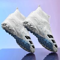 【Pym Quo】 ️  ️2022 New Mens Futsal Shoes Boys High-top TF Sports Football Shoes