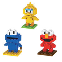 cartoon micro diamond block Sesames Street figures building bricks ELMO BIG BIRD COOKIE MONSTERS nanobricks toys FOR gift