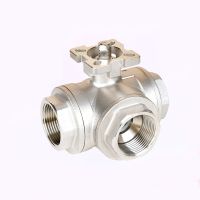 1/4" 3/8" 1/2" 3/4" 1" 2"SS304 Stainless Steel High Platform Three-way Ball Valve T/L Type Female Thread DN8/DN10/DN15/DN20/DN25