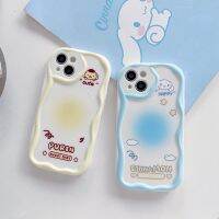 เคสโทรศัพท์ฝาหลัง TPU นุ่มกันกระแทกลายการ์ตูนน่ารัก Sanrio Pompurin Dog Cinnamoroll สำหรับ iPhone 15 Pro Max Plus เคสป้องกันโทรศัพท์มือถือเต็มตัวสำหรับ iPhone 14 Pro Max กรอบกันชนสำหรับ Iphone 13 12 Mini 11 XS XR 6/6S/6S/7/8บวก Se