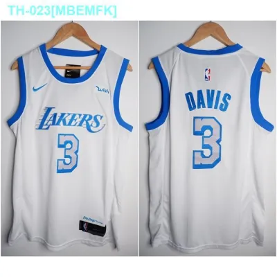 ☈ PUTIH Nba LAKERS 3 Basketball JERSEY ANTHONY DAVIS CITY EDITION White 20/21