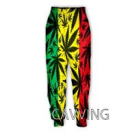 Sports pants, mens triple pants, mens and womens jogging pants, leaf pattern sports pants, weed pattern printing, P01 new 3D