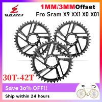 WUZEI 1มม./3มม. Offset Chainring 30T 32T 34T 36T 38T 40T 42T MTB จักรยาน Chainwheel Mountain Bike GXP เฟืองสำหรับ SRAM X9 XX1 X0