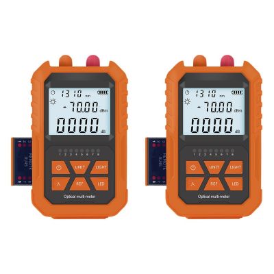 2X 4 in 1 Optical Power Meter Visual Fault Locator 5Km Light Pen LED Lighting OPM Network Fiber Optic Cable Tester Tools