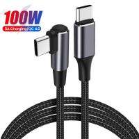 ,PD 100W USB Type-C Cable Elbow Fast Charging Cable Cable Nylon Braid Data G3Q6