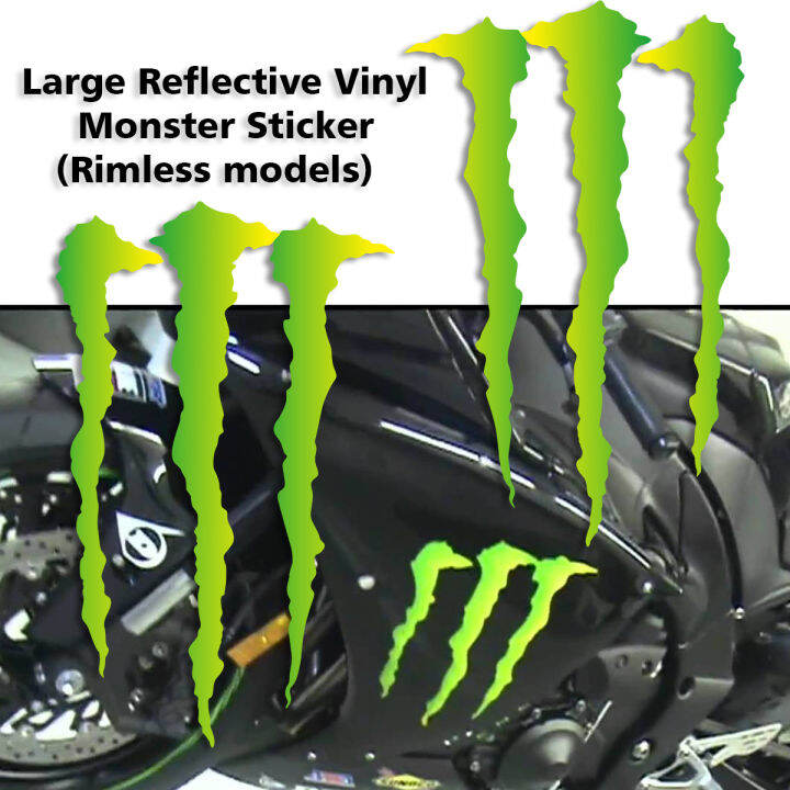 Large Reflective Vinyl Monster Energy Stickers Car Decals Waterproof