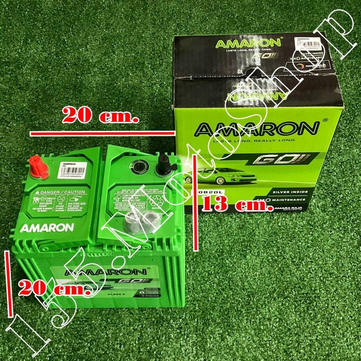 แบตเตอรี่-อมารอน-amaron-40b20l-รับประกันคุณภาพ-1-ปีเต็ม-สินค้าคุณภาพดีเยี่ยมโรงงานมาตรฐาน