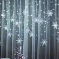 ZZOOI Christmas Holiday LED Decoration Lights Fairy Bedroom String Garland  Lighting Curtain Lights christmas party lights outdoor