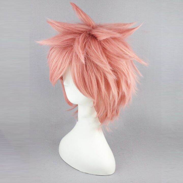 cos-imitation-fairy-tail-natsu-dragneel-wig-30cm-short-straight-wig-for-man-women-unisex-costume-cosplay-wig-pink-hollween-christmas-party