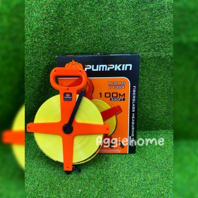 🇹🇭 PUMPKIN 🇹🇭 เทปวัดที่ รุ่นมือถือ Y3110 (11304) 100M/330FT ขนาด100เมตร FIBERLASS MEASURING TAPE เทปวัดที่ วัดระยะ วัดที่ งานช่าง ช่าง จัดส่ง KERRY 🇹🇭