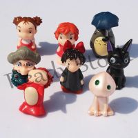 【hot sale】 ™▤ B09 8Pcs/Set Hayao Miyazaki Cartoon Movie My Neighbor Totoro Ponyo On The Cliff KiKis Delivery Service PVC Figure Model Toys Doll Keychains