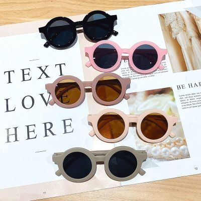 Free shipping childrens color round frame light PC cute small face sunglasses Cycling Sunglasses