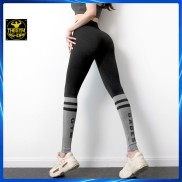 Quần legging tập gym yoga nữ cạp cao siêu nâng mông cao cấp AMIN AM006 vải