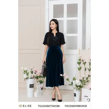 Mã BMLT30 giảm đến 30K đơn 299K] Chân váy đen cơi túi trước thiết kế Elise  FS2204021BKWOBK | Shopee Việt Nam