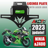 ตัวกำจัดบังโคลนรถที่ติดท้ายรถมอเตอร์ไซค์2023New สำหรับ KAWASAKI NINJA400 Z400 NINJA Z 400 2017-2023 Dudukan Plat ไฟสัญญาณเลี้ยว LED