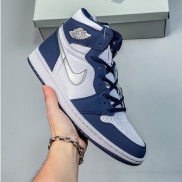 Original J1 High cut Basketball Shoes Casual Sneakers For Men Women Blue