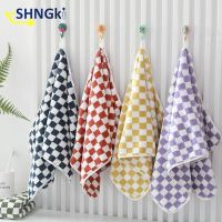 【DT】hot！ 35x75cm Checkerboard Long-Staple Cotton Soft Skin-Friendly Face Absorption Bathtowel for   Hotel Supply