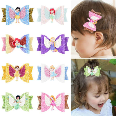 10pcsLot Fashion Glitter Bow Sparkly Hairpins for Girls Hair Bow Clip Children Kids Barrettes Hair Accessories