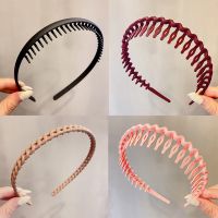 【YF】 Hair Hoop Female Headband Girls Frosted Serrated Accessories Toothed Hairband Pressing Head Buckle Strap