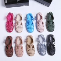 2022 New Melissa Women Roma Sandals Frosted Material Fashion Soft Ladies Summer Shoes Femals Flat Beach Sandals SM097