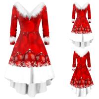 [COD] Please l ladymiss Early Christmas Long Sleeve V COLLAR asymmetrical PARTY DRESS Christmas Gift