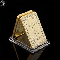 Gold Leonardo Da Vincis Mona Lisa Smile Commemorative Gold Bullion Bar Drop Shopping