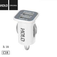 ชาร์จโทรศัพท์มือถือในรถ 3.1a max รุ่น c18 ของแท้100%holo Carcharger ที่ชาร์จในรถ