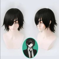 Cos wig wild chicken elder chain saw saw people anime cosplay long black against become warped anime male hair