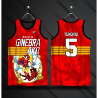 GINEBRA AKO RED AND WHITE JERSEY | NEVER SAY DIE | TENORIO #5 | BROWNLEE #32 | FULL SUBLIMATION