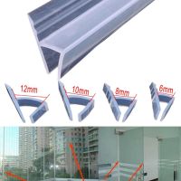 H Shape Glass Door Sealing Strips Silicone Bath Shower Weather Strips Draft Stopper Office Balcony Glass Door Sealing Strip Decorative Door Stops