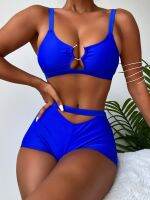 [COD] Foreign trade AliExpress hollow split swimsuit bikini LZ599