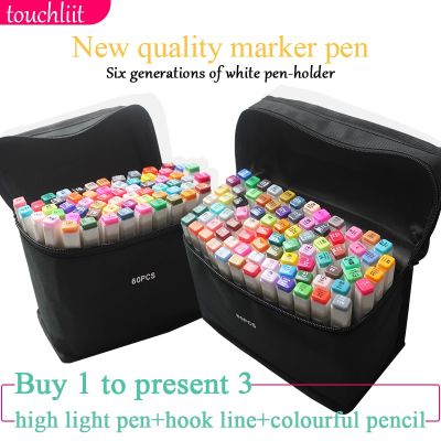 Touchliit 30/40/60/80 Colors Alcohol Based Ink Art Sketch Manga Twin Markers