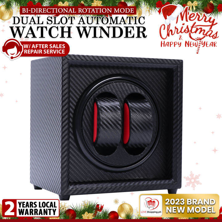 Dual Slot Automatic Watch Winder Open Style Design Bidirectional