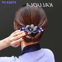 Headdress hairpin หญิงเกาหลี rhinestone top clip ผู้ใหญ่กลับหัวหางม้าสปริงคลิปผมอุปกรณ์เสริมแม่ขนาดใหญ่