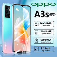 【รับประกัน 1ปี】ใหม่ ของแท้ OPP0 A3s 5G 7.1นิ้ว โทรศัพท์มือถือ รองรับ2ซิม Smartphone 4G/5G โทรศัพท์สมา แรม16GB รอม512GB โทรศัพท์ถูกๆ Android11.0 โทรศัพท์ ถูกๆ ดี Mobile phone ส่งฟรี โทรศัพท์มือถือของแท้ โทรศัพท์สำห รับเล่นเกม โทรสับราคาถูก A96 5G มือถือ